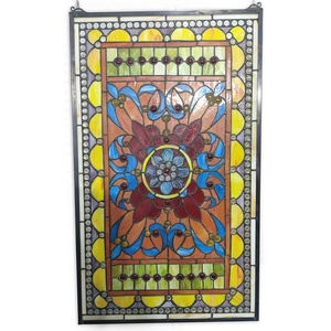 Precios suministros sombra ventana pegatina paraguas pájaros techo cúpula Tiffany lámparas de pie diamante biselado vidrieras - Product Image 1