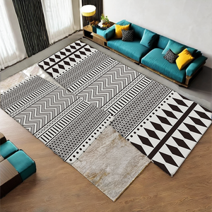Alfombra Grande para Sala de Estar, Ecológica, Moderna, de PVC, Personalizable, de Pelo Corto, Antideslizante, con Diseño Geométrico, para Uso Doméstico, Superventas - Product Image 2