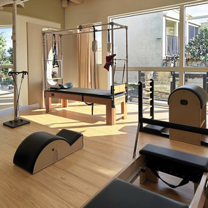 White Pilates Reformer Uden Prélats Polates avec Matthew Streps Loops Quigdao Tapis d'exercice adapté aux enfants Équipement d'exercice pour enfants - Product Image 1