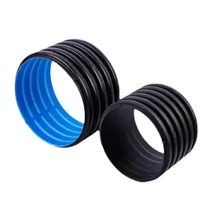 300mm dwc 500mm 600mm sn8 kanalizasyon çift duvar hdpe 6 inç oluklu borular fiyat veya drenaj