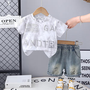 Conjunto <span class=keywords><strong>de</strong></span> Manga Corta para Niños <span class=keywords><strong>de</strong></span> Verano en Algodón Ropa para Niño al por Mayor Nueva Camiseta para Niña Ropa <span class=keywords><strong>de</strong></span> Verano para Bebé e Infantil - Product Image 3