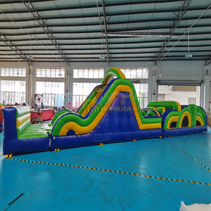 Outdoor commercial bounce house <b>inflatable</b> with slide and pool <b>inflatable</b> water obstacle course for sale - Product Image 3