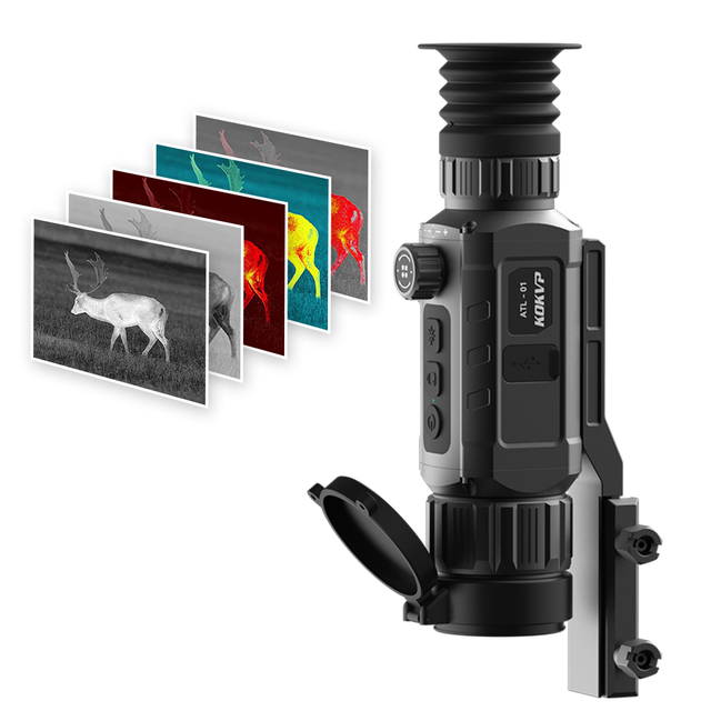 Thermal Imaging Night Vision Scope with White/Black/Red/Green/Fused Hot Merged Modes 1600m Effective Range Waterproof