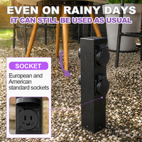 Mini borne de connexion RV en acier inoxydable 304 NEMA 3R résistante aux intempéries, prise de cour extérieure pour jardin, cour, camping