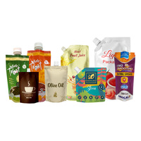 Sachets souples en plastique de 50 ml avec bec verseur, anti-enfants, pour boissons et gelées pour enfants, impression personnalisée, 20 ml disponibles