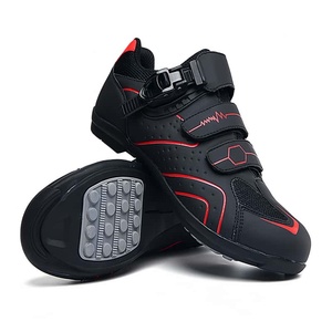 Chaussures de cyclisme pour hommes et femmes - Chaussures de VTT en cuir microfibre, semelle intermédiaire en EVA, antidérapantes - Product Image 5