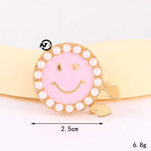 Accesorios de Ropa de Fábrica, Cubiertas de Botones de Aleación de Zinc con Patrones de Diamantes y Corazones para Gemelos y Botones de Cuello - Product Image 5