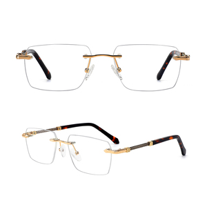 Lujo personalizado hombres forma moda <span class=keywords><strong>sin</strong></span> <span class=keywords><strong>montura</strong></span> Flexible marco óptico pequeño cuadrado de moda <span class=keywords><strong>gafas</strong></span> <span class=keywords><strong>sin</strong></span> <span class=keywords><strong>montura</strong></span> - Product Image 1