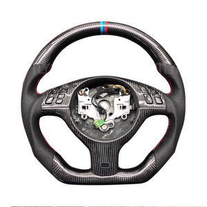 <span class=keywords><strong>พวงมาลัย</strong></span>หนังคาร์บอนไฟเบอร์แบบเจาะรูเหมาะสำหรับ BMW 3ซีรีส์5 E61 E46 M3 M6 E62 E63การอัปเกรดภายใน - Product Image 1