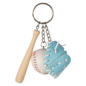 Gantungan kunci bisbol sarung tangan dan Set bola dengan jimat Softball untuk penggemar olahraga, hadiah promosi, aksesori tas - Product Image 3