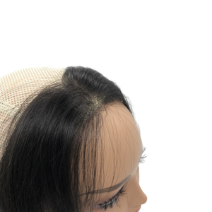 Prêt à expédier : Topper capillaire HD en dentelle suisse pour ligne de <span class=keywords><strong>cheveux</strong></span> reculée, 1,5x11 pouces, couverture d'oreille à oreille, 14 pouces, <span class=keywords><strong>cheveux</strong></span> humains, Halo Wire - Product Image 1