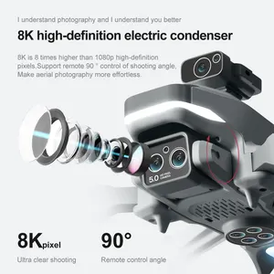 โดรนถ่ายภาพทางอากาศ GPS M2S สำหรับเครื่องบินขนาดเล็ก 5g Wifi Fpv โดรนเซลฟี่บังคับด้วยท่าทาง วิดีโอ Rc ของเล่นโดรนขนาดเล็ก Brushless บินได้ 15 นาที - Product Image 3