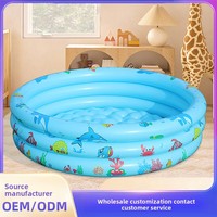 Bouée de piscine gonflable personnalisée en PVC imprimé à trois anneaux pour fête sur la plage, jouet aquatique, 60-120 cm, vente en gros d'usine