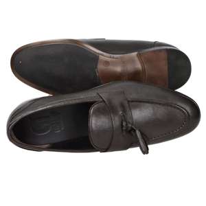 Mocassins pour homme Gino Tagli Marron 41 avec détail pompon - Product Image 6