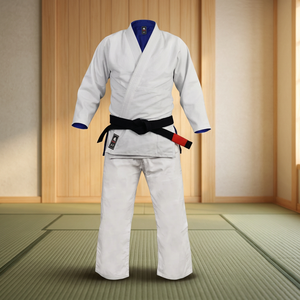 Uniformes de Judo Blancos Bordados con Serigrafía Unisex para Adultos Poliéster/Algodón Bhutta Enterprises BE-3208 - Product Image 3
