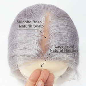 <span class=keywords><strong>Top</strong></span> in pizzo <span class=keywords><strong>con</strong></span> Base in seta grigiastra <span class=keywords><strong>con</strong></span> frangia vergine capelli umani 5x5 pollici Base in silicone Topper Pre pizzicata <span class=keywords><strong>con</strong></span> i capelli del bambino - Product Image 5