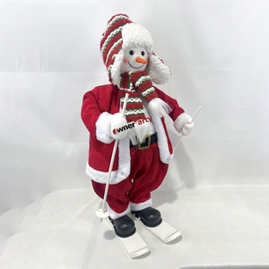 Bonhomme de neige de ski, décoration de Noël très vendue, fournitures de décoration intérieure, Noël 2026, animatronique avec lumière et musique - Product Image 5