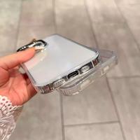 Coque de téléphone transparente souple avec cadre d'appareil photo électroplaqué pour iPhone 17e 17 Air 18 16e 15 14 13 12 11 Pro Max X XS MAX 8 Plus