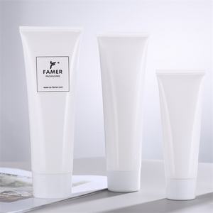 หลอดเครื่องสำอางสีขาวแพ็คพลาสติก PE สัมผัสนุ่มสำหรับล้างร่างกายเส้นผม3-400มล. - Product Image 1