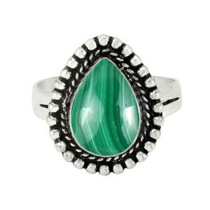 Bagues de mariage personnalisées faites à la main, bague en malachite verte, fabricant vérifié, bague en malachite verte pour femmes - Product Image 4