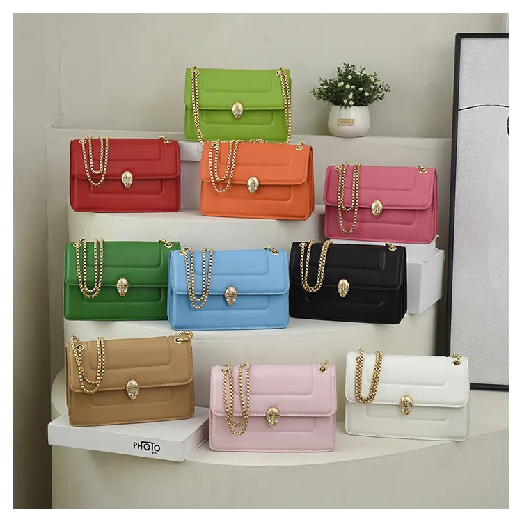 Amazon Hot Sale Famous Design Girl's Used Handbag Free Shipping PU Leather Shoulder Bags for Women