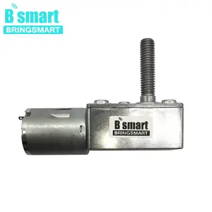 BringSmart JGY-370-M8 12v Dc Worm Gear Motor 6v Mini Electric 33mm Screw Shaft Dc Geared Motor With Reduction Gearbox Supplier