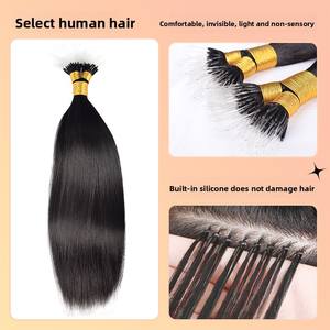 Parrucca da donna piena voluminosa in Malesia <span class=keywords><strong>con</strong></span> bastone <span class=keywords><strong>elastico</strong></span> invisibile <span class=keywords><strong>extension</strong></span> senza soluzione di continuità <span class=keywords><strong>veri</strong></span> <span class=keywords><strong>capelli</strong></span> umani parrucche - Product Image 4