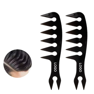 Peine Multifuncional de Plástico Negro con Dientes Anchos para Uso Doméstico, Tamaño Grande para Peinado y Belleza - Product Image 3