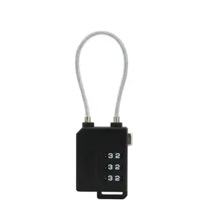 Hicen 플라스틱 3-Ditit 미니 맞춤형 수하물 TSA 높은 보안 로커 암호 자물쇠