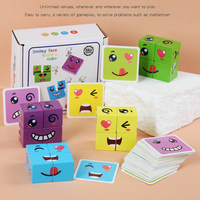 Juego de Mesa Educativo de Madera Interactivo Montessori para Niños, Rompecabezas de Cubos, Bloques de Construcción, Juego de Desafío para Fiestas, Edades 7-14+
