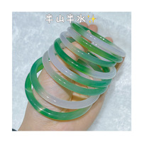 6Mm Calcédoine Naturelle Jingle Bracelet Simple Fille Fraîche Bracelet Beauté Bracelet En Direct Cadeau Fourniture En Gros Vert Jade Bracelet
