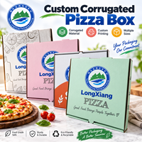 Matériaux de qualité alimentaire Embossés Imprimés sur mesure Recyclables Boîtes à pizza rigides en carton Emballage personnalisé pour pizza