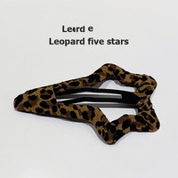 Nouveau design rétro imprimé léopard nuage gouttelette forme BB Clips Snap épingles à cheveux Barrettes accessoires pour femmes et filles