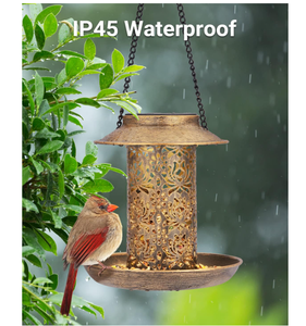 مغذي طيور معدني عالي الجودة للتعليق في الهواء الطلق، مغذيات طيور سداسية الشكل للحدائق والفناء، سعة 3 أرطال للطيور البرية - Product Image 1