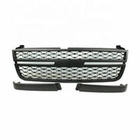 Pour Chevrolet Silverado 1500 2005 2006 – Calandre de pare-chocs avant ABS avec feux LED ambre, accessoires de masque avant tout-terrain 4x4 et grille de radiateur
