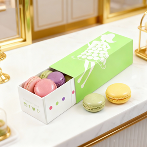 Cajas <span class=keywords><strong>de</strong></span> Papel con Cajón Deslizante para Macarons, Impresión Personalizada, Cajas <span class=keywords><strong>de</strong></span> Embalaje <span class=keywords><strong>de</strong></span> Papel para Macarons, Pasteles, Donas y <span class=keywords><strong>Galletas</strong></span> - Product Image 6