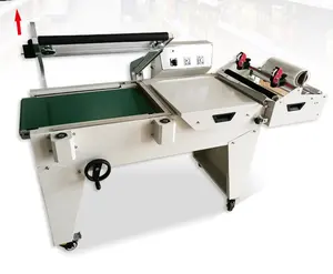 Semi automatic pe film shrink wrapping machine price/manufacturer L type sealer heat shrink wrapping equipment