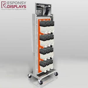 Estante de exhibición de calcetines con soporte de metal para suelo desmontable y extraíble personalizado - Product Image 2