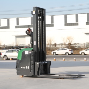 चीन निर्मित इलेक्ट्रिक काउंटरसंतुलित पैलेट स्टेकर 2टन 5 मीटर उठाने लिथियम बैटरी स्व-लोडिंग फैक्ट्री उपकरण - Product Image 5