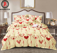 Draps de lit en tissu polyester épais exquis et élégants personnalisés en usine 3 pièces (2 taies d'oreiller et 1 feuille)