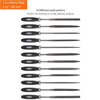 IFIXPRO 16Pcs Combinaison Lime Set Comprend 4Pcs Râpe En Métal et 12Pcs Aiguille Râpe Durable Râpe Outil Portable Métal Lime Outil