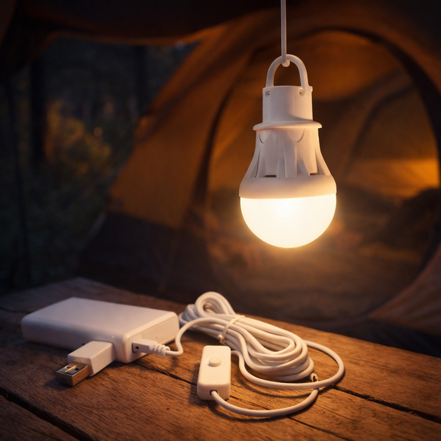 USB Rechargeable LED Bulb Camping Lantern Emergency Light RGB Smart Color Changing Adjustable Brightness Dimming Party