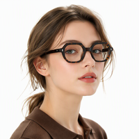 Montures de lunettes en acétate Polygon, stock d'usine de haute qualité, montures de lunettes pour hommes