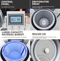 Centrifugadora de Verduras Digital con Panel Digital, Temporizador Automático, Gran Capacidad, para Espinacas