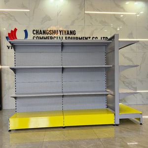 כבד מחורר בחזרה אור ירוק מדפים סופרמרקט מדפים גונדולה מתכת יצרן מדפים - Product Image 2