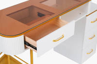 Ensemble de tables et de chaises de salon de beauté modernes et élégantes avec table de manucure pour salon