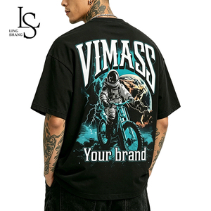 <span class=keywords><strong>Camiseta</strong></span> Clásica con Estampado Hip Hop, Algodón de Alta Densidad, Forma Duradera, para Cooperación con Marcas Independientes - Product Image 3