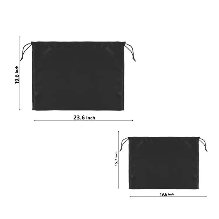 Foldable Durable Soft Can Be Washed Shoe Dust Bag Custom Logo Black Cotton Drawstring Bag Cotton Dust Bags For Handbag Shoe
