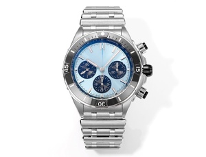 Orologio di Lusso <span class=keywords><strong>APF</strong></span> AB0136161C1A1 Cal.7750 Super Chronomat, Quadrante Blu Panda con Bracciale in Acciaio per il Mercato USA - Product Image 1