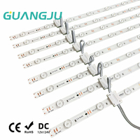 Barre lumineuse diffuse LEDvV à haute luminosité, en aluminium, pour plafond, rideau en tissu, film souple, boîte lumineuse publicitaire, DC12V/24V